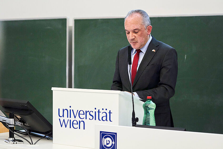 Mordechai Rotgold, Botschafter des Staates Israel, 2022-05-19 Buchpräsentation und Denkmalsenthüllung, Foto Markus Korenjak (c) Uni Wien